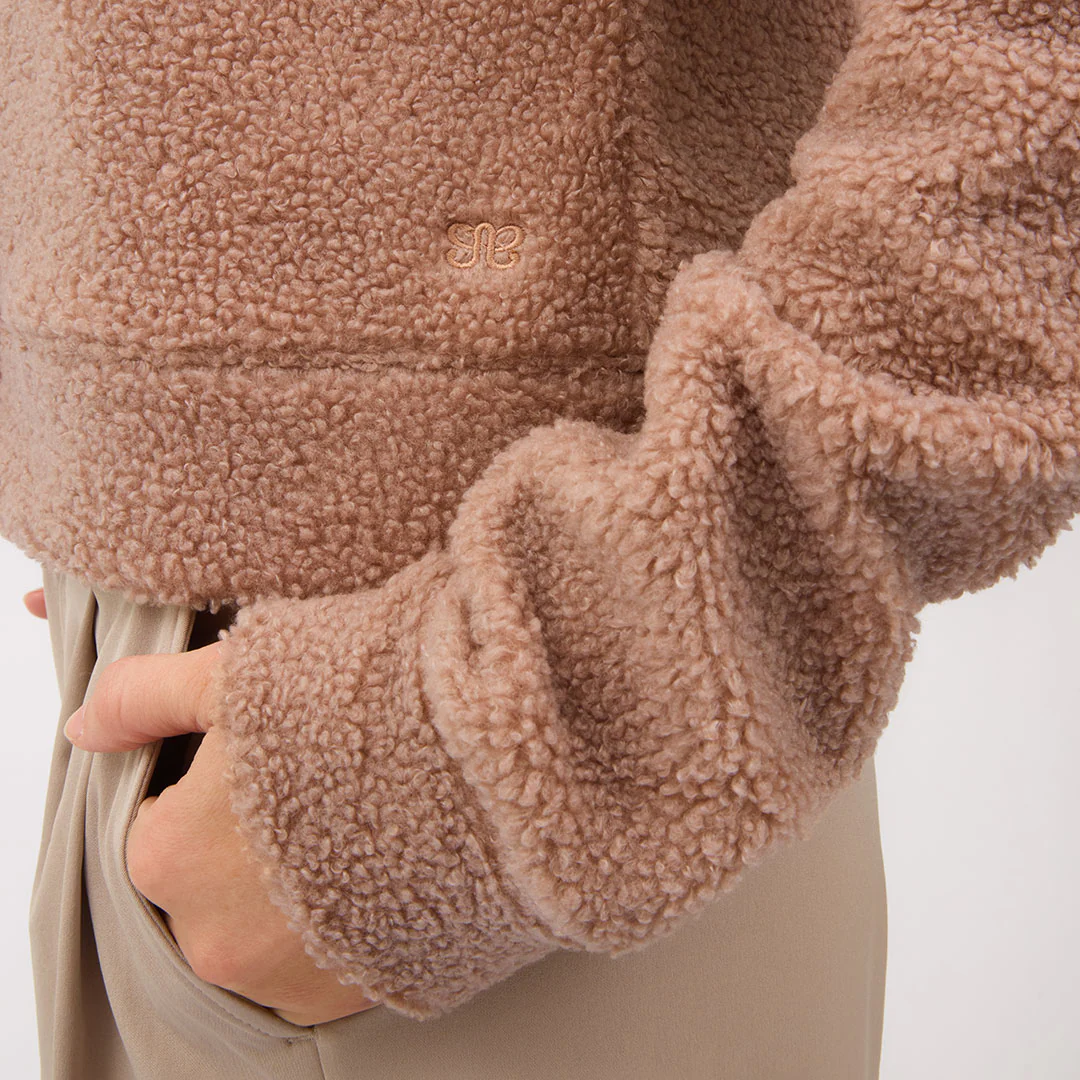 Alta Sherpa Cardigan, Toffee - Image 9