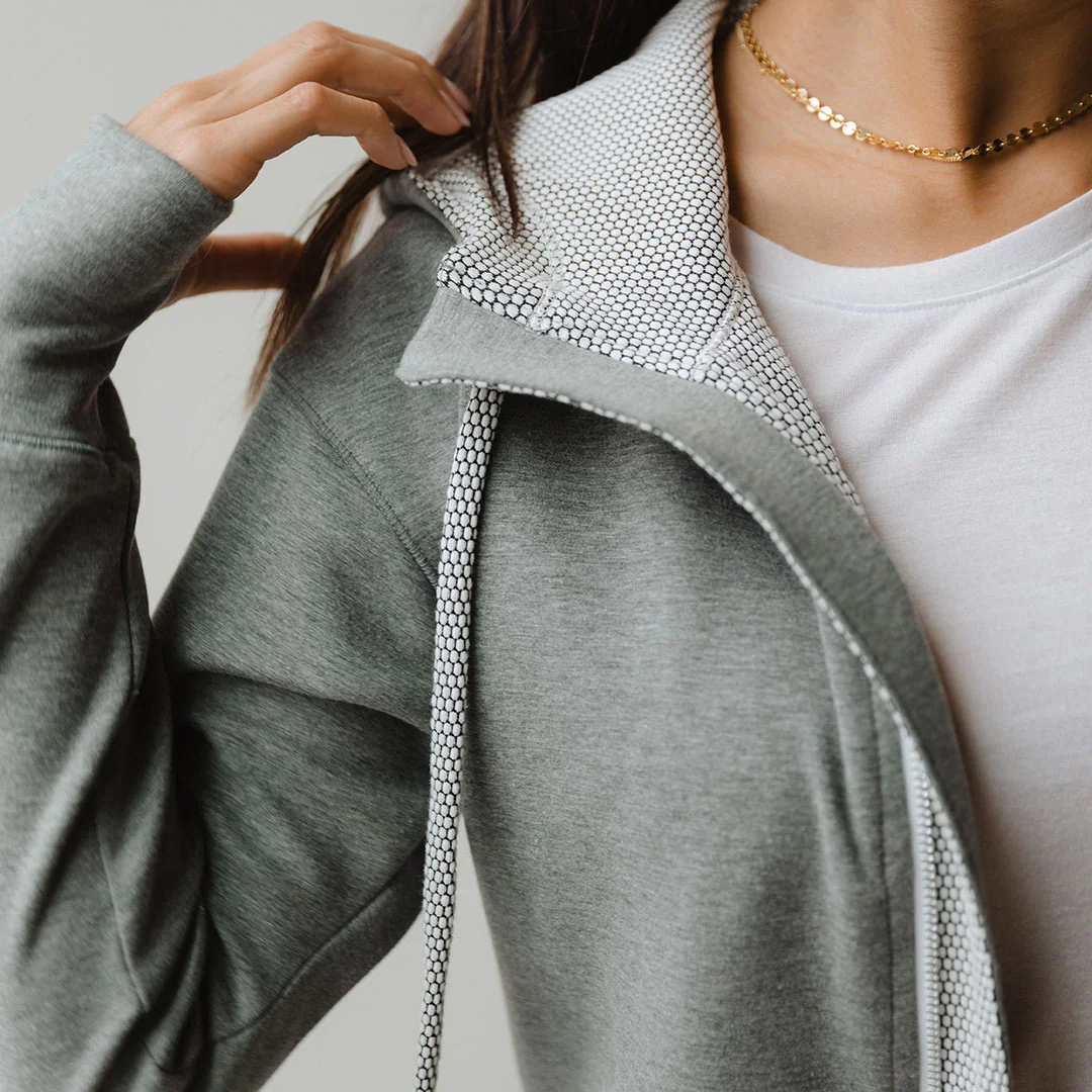 Alta Zip Up Hoodie, Heather Grey - Image 10