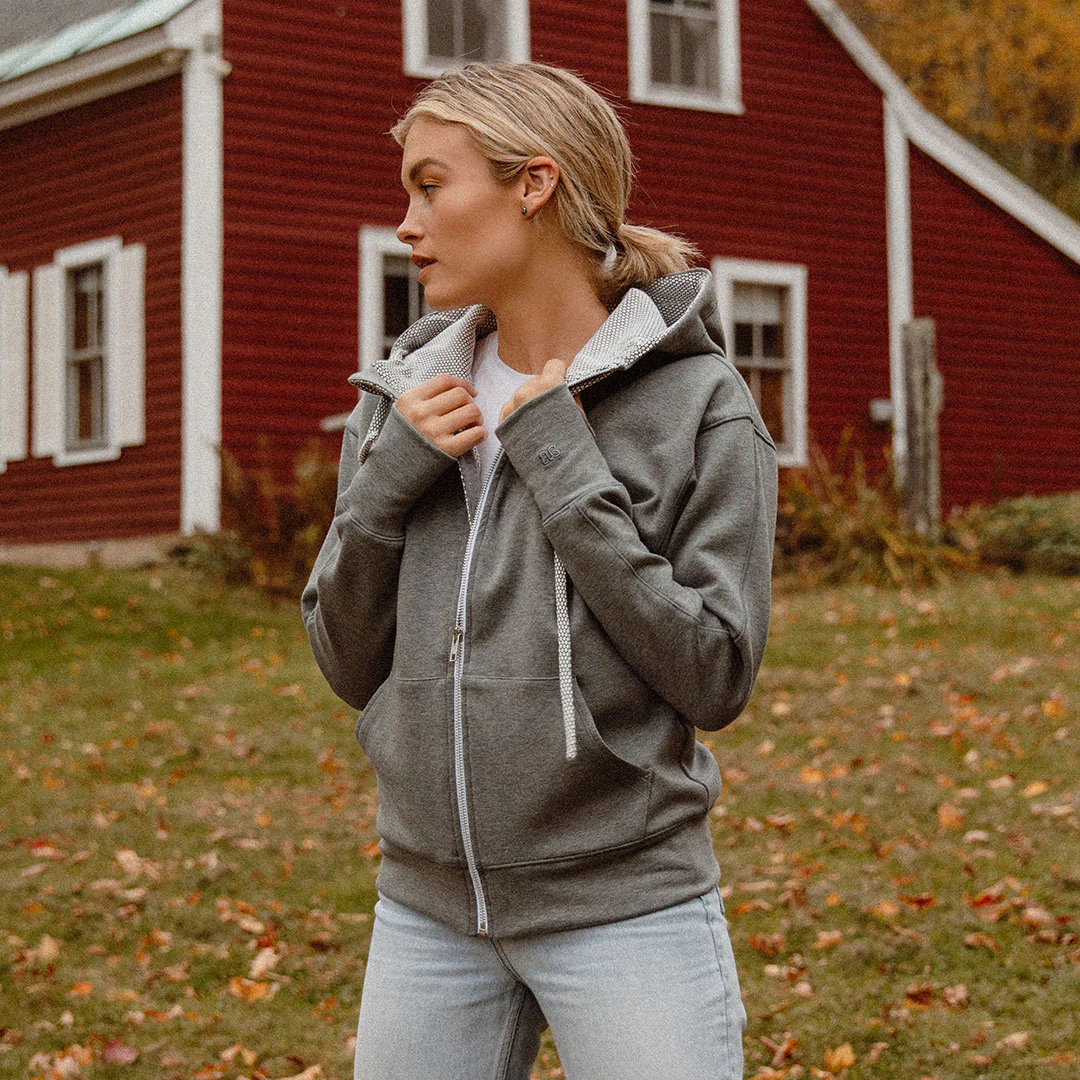 Alta Zip Up Hoodie, Heather Grey - Image 5