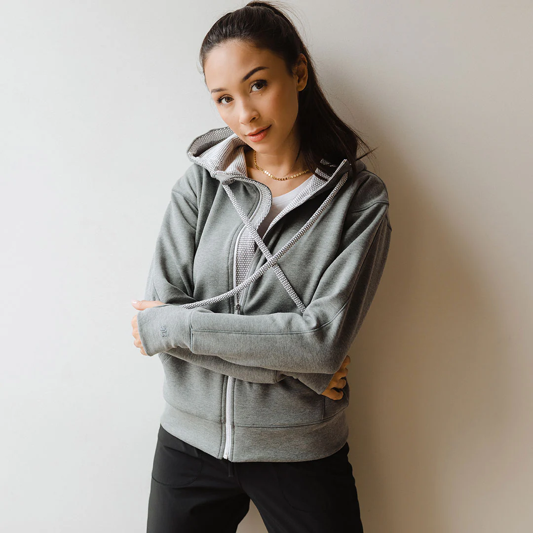 Alta Zip Up Hoodie, Heather Grey - Image 8