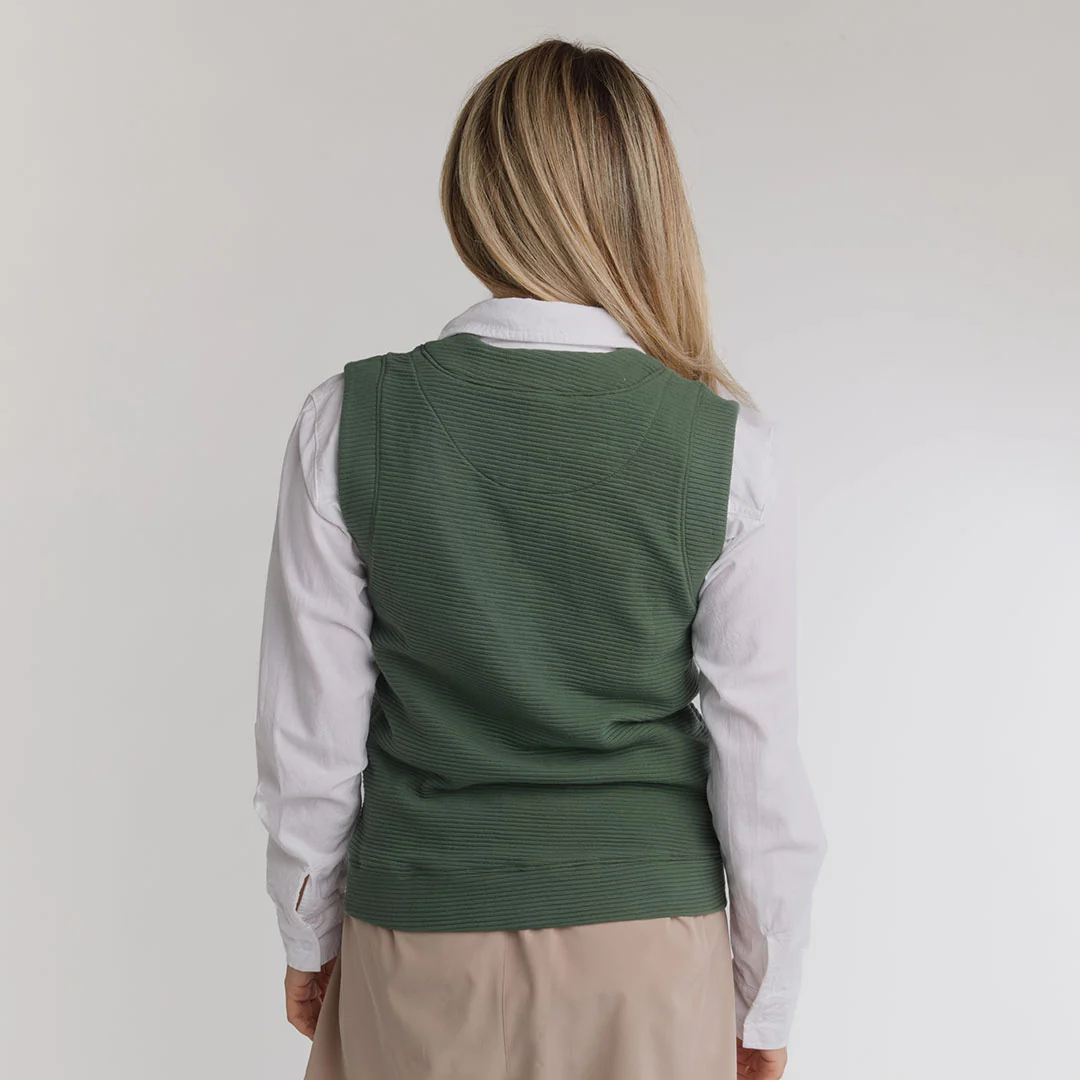Atlas Ribbed Vest, Green - Image 5