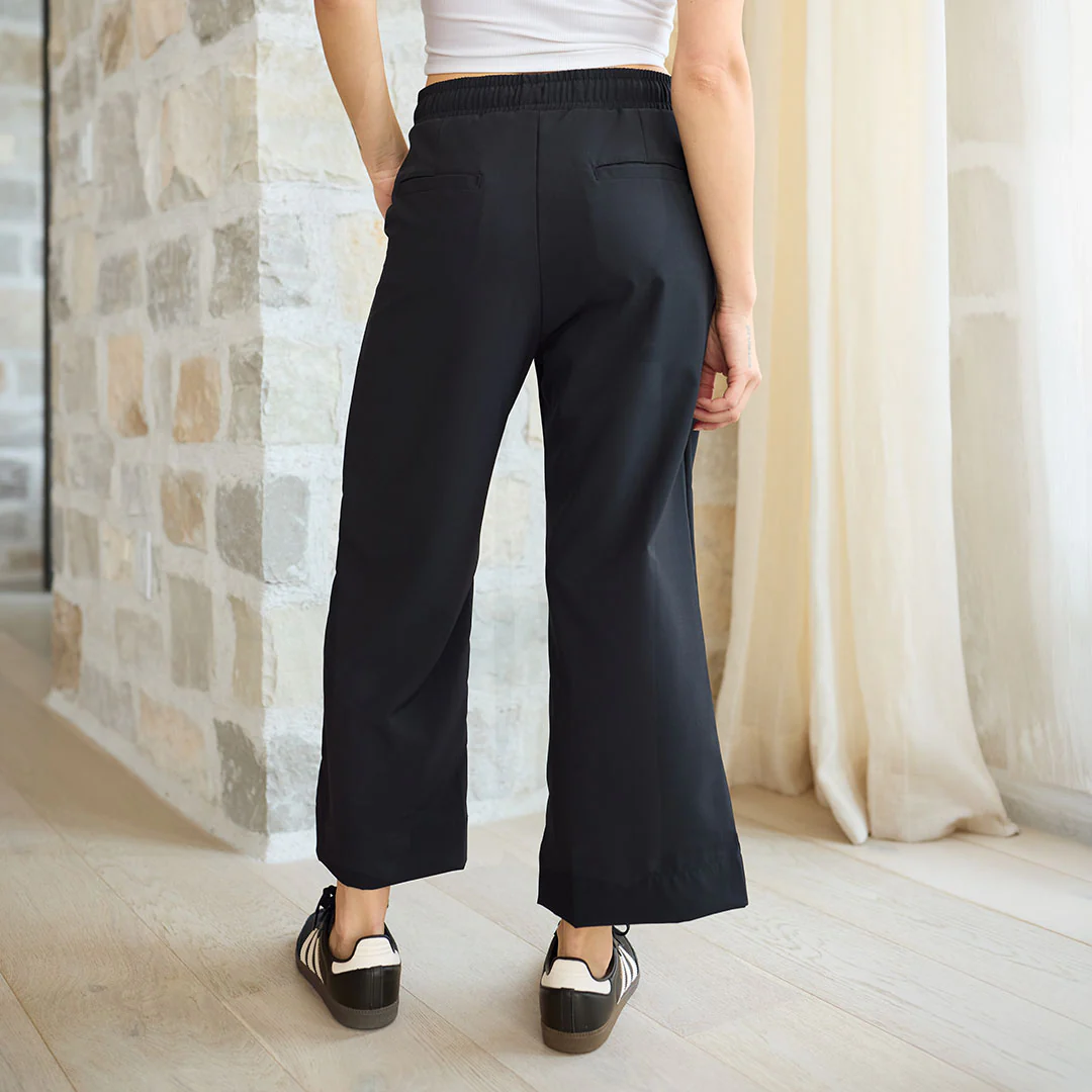 Audrey Mid Rise Wide Leg Pants, Black - Image 10