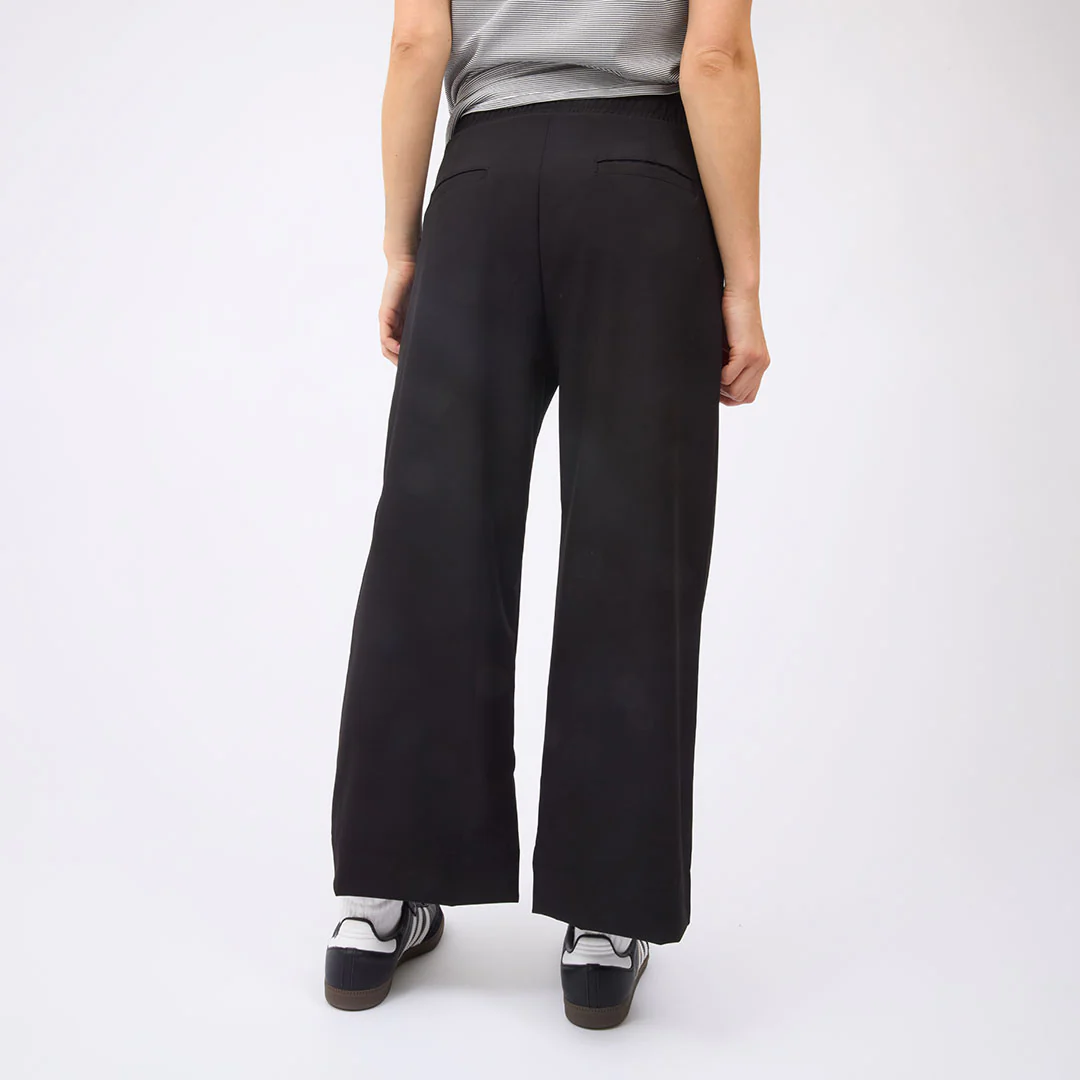 Audrey Mid Rise Wide Leg Pants, Black - Image 6
