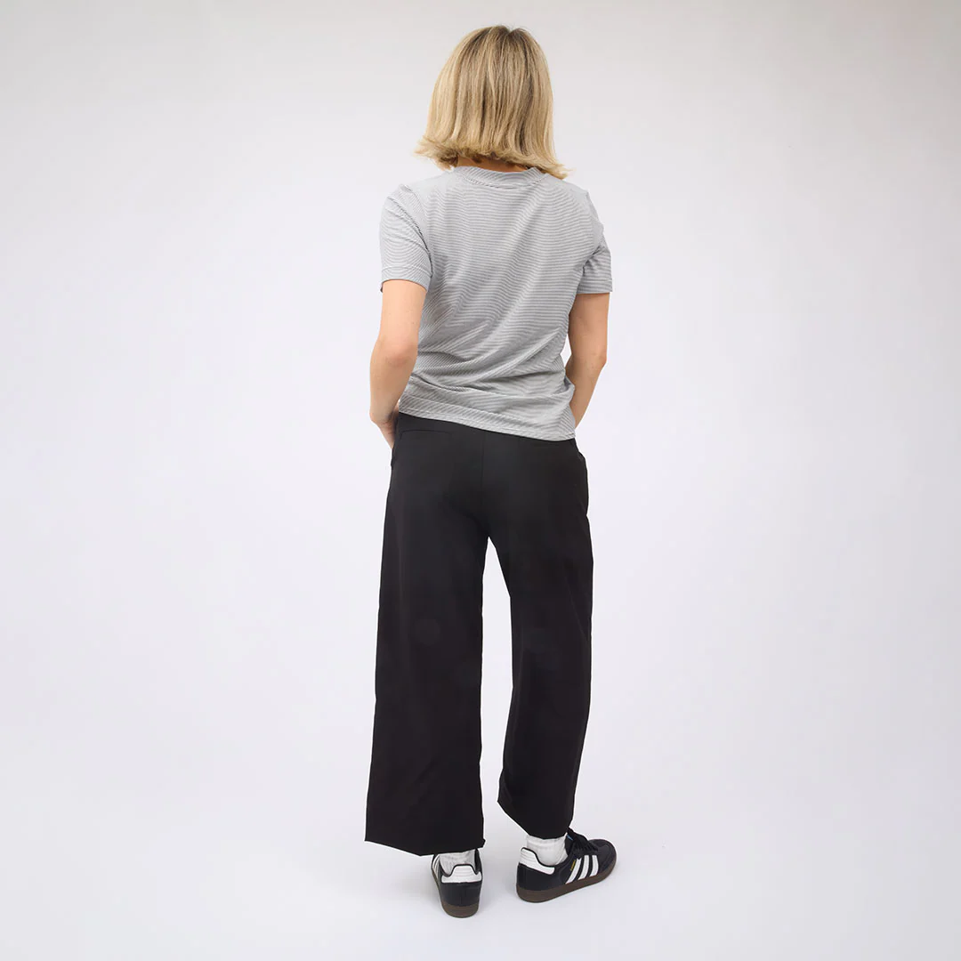 Audrey Mid Rise Wide Leg Pants, Black - Image 7