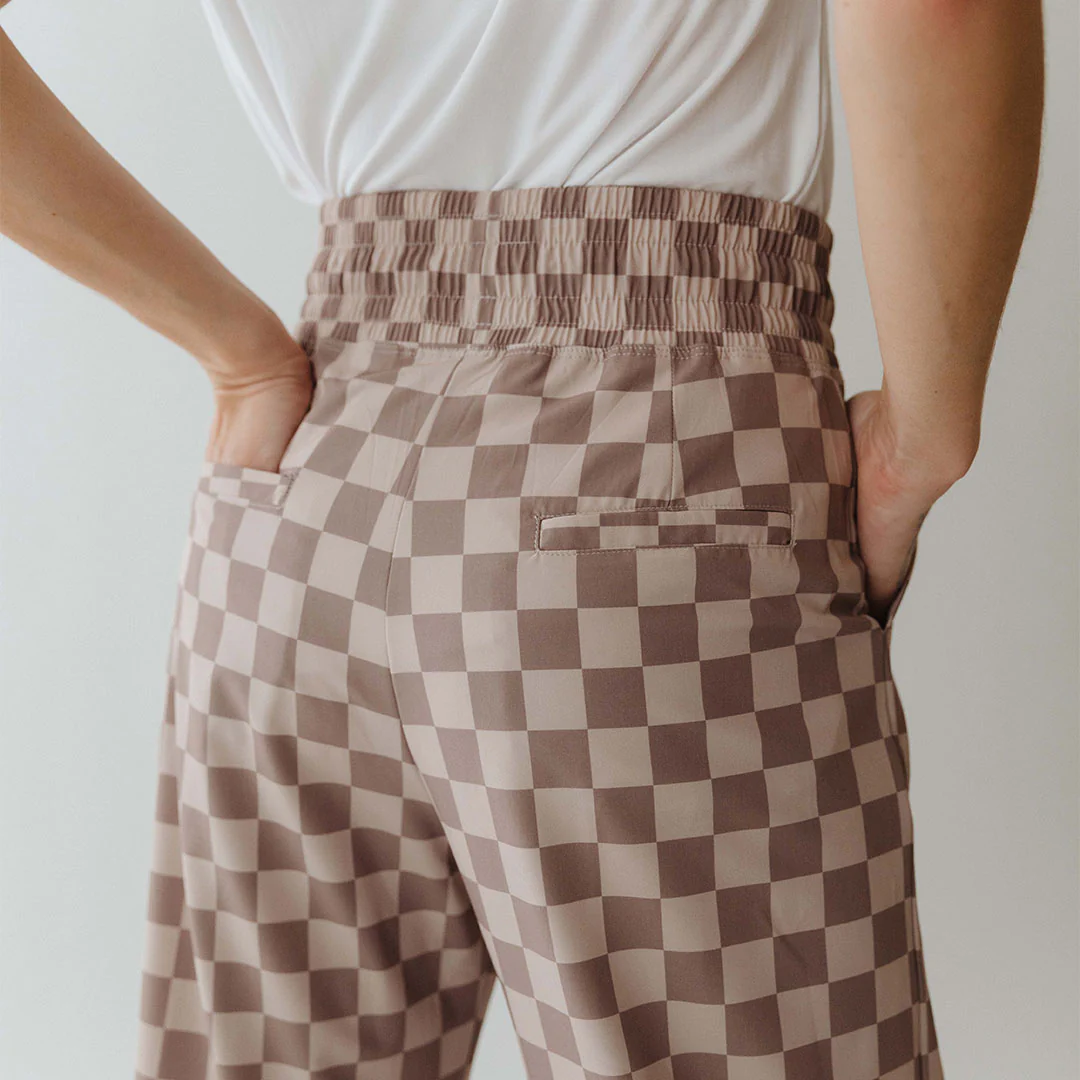 Audrey Trouser, Brown Checkers - Image 10