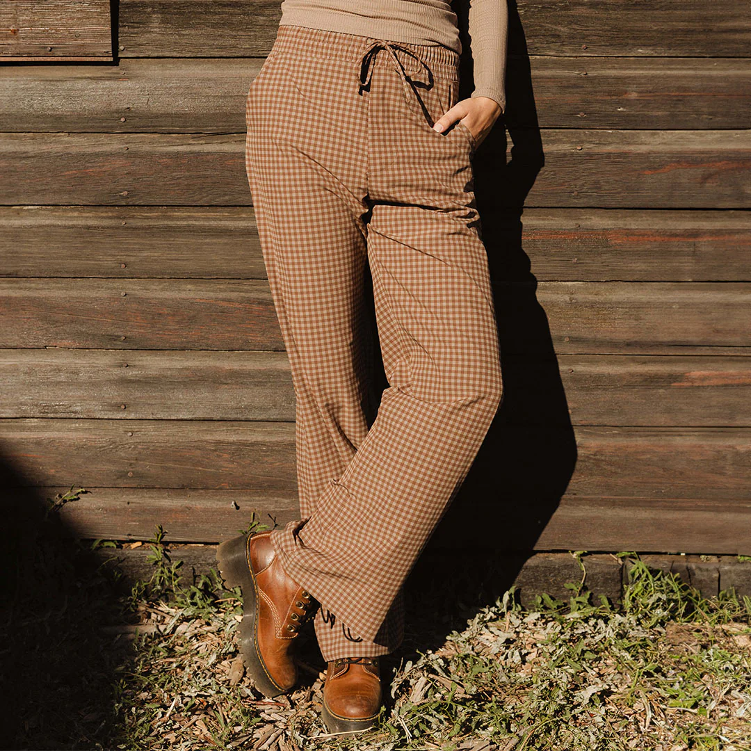 Audrey Trouser, Cinnamon Check - Image 3
