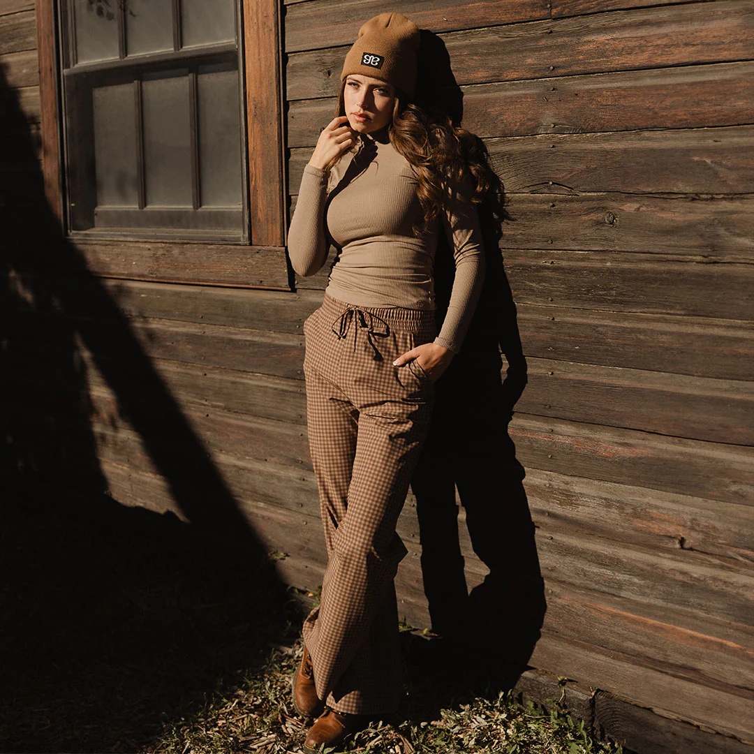 Audrey Trouser, Cinnamon Check - Image 5