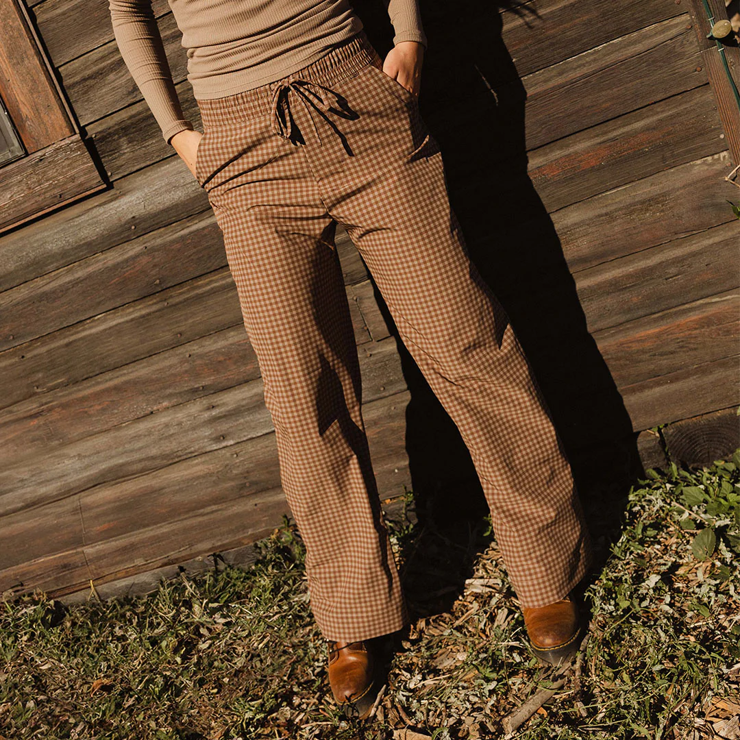 Audrey Trouser, Cinnamon Check - Image 8