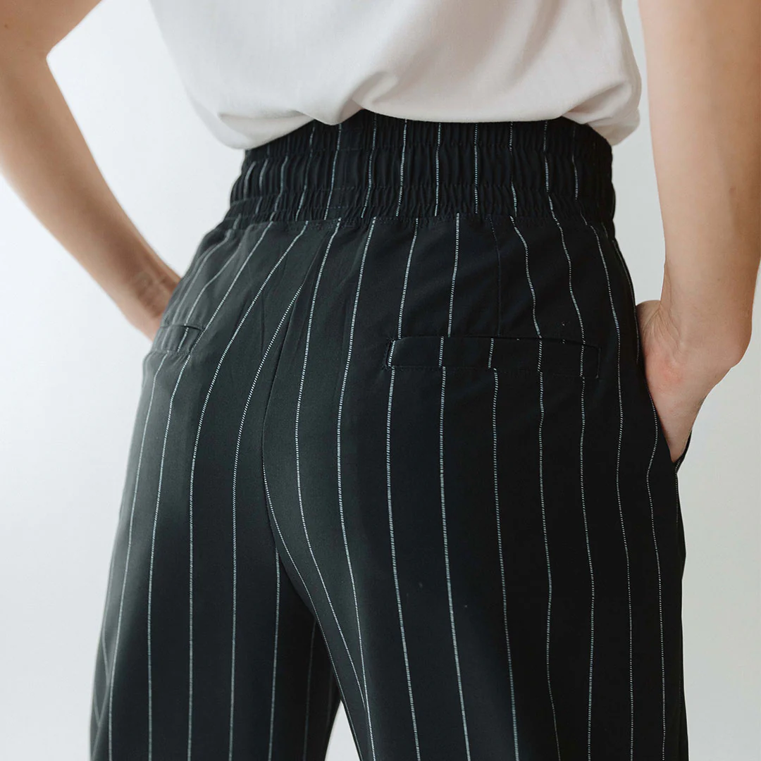 Audrey Trouser, Navy Pinstripe - Image 12
