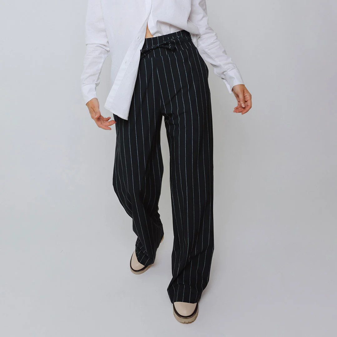 Audrey Trouser, Navy Pinstripe - Image 14