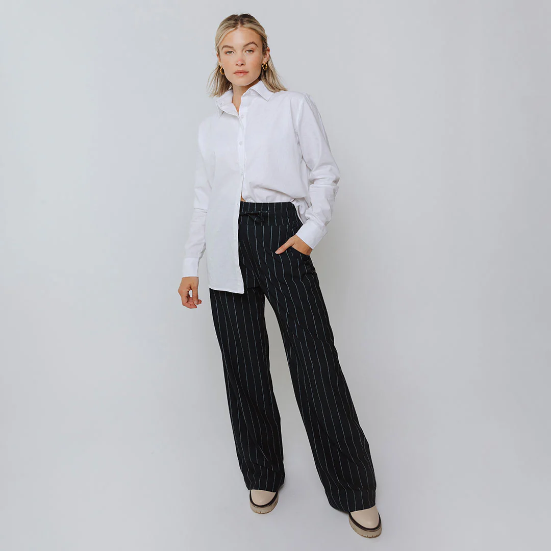 Audrey Trouser, Navy Pinstripe - Image 15
