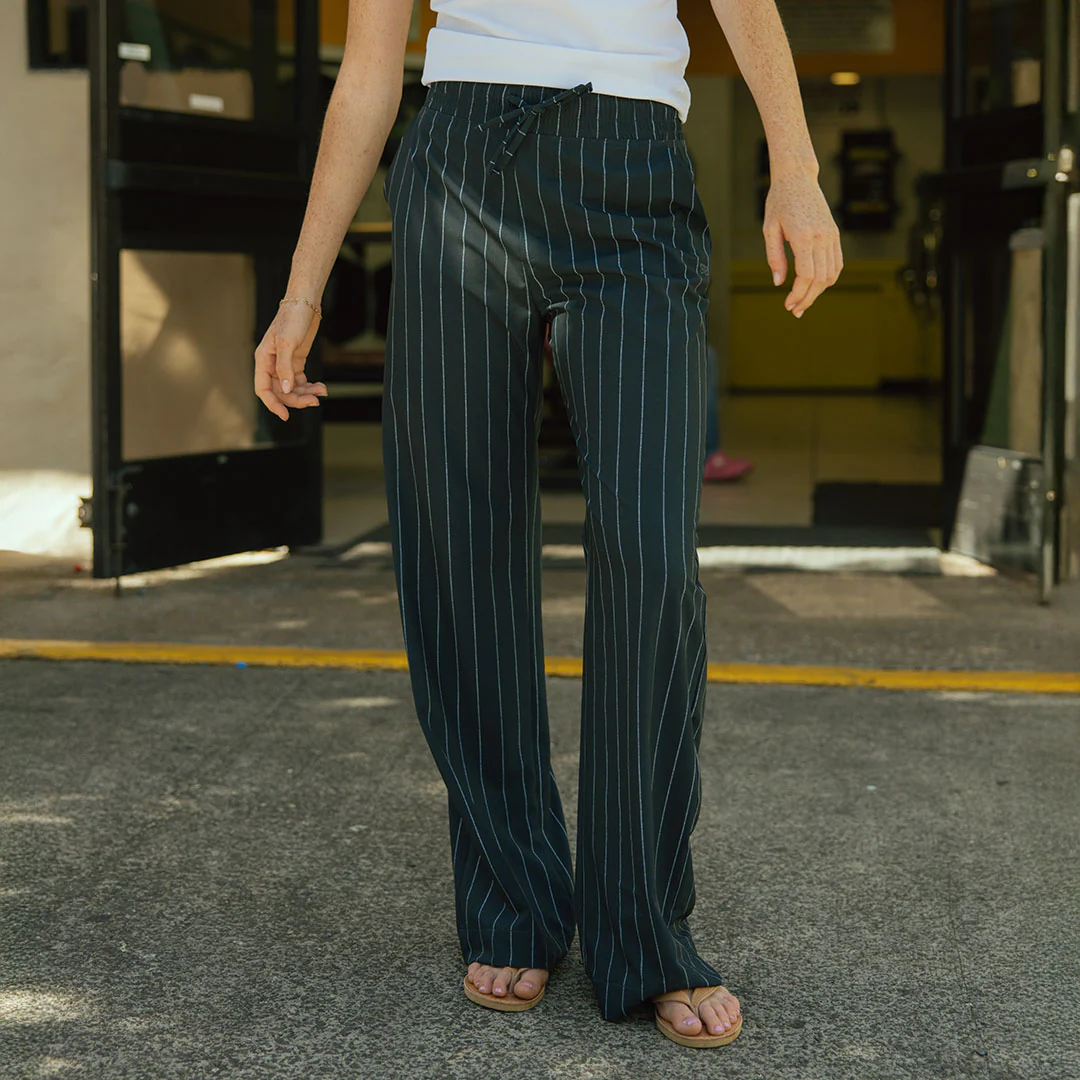 Audrey Trouser, Navy Pinstripe - Image 3