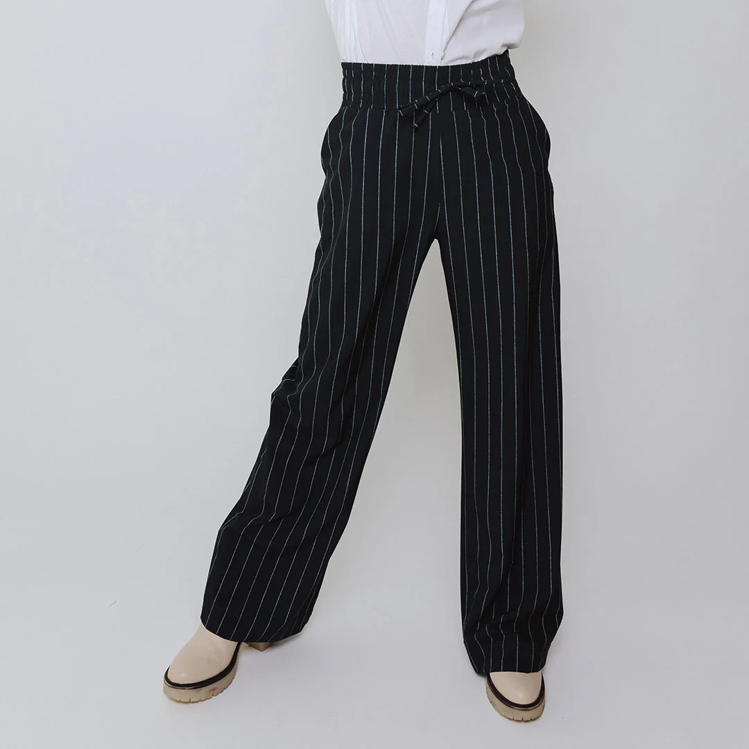 Audrey Trouser, Navy Pinstripe - Image 7