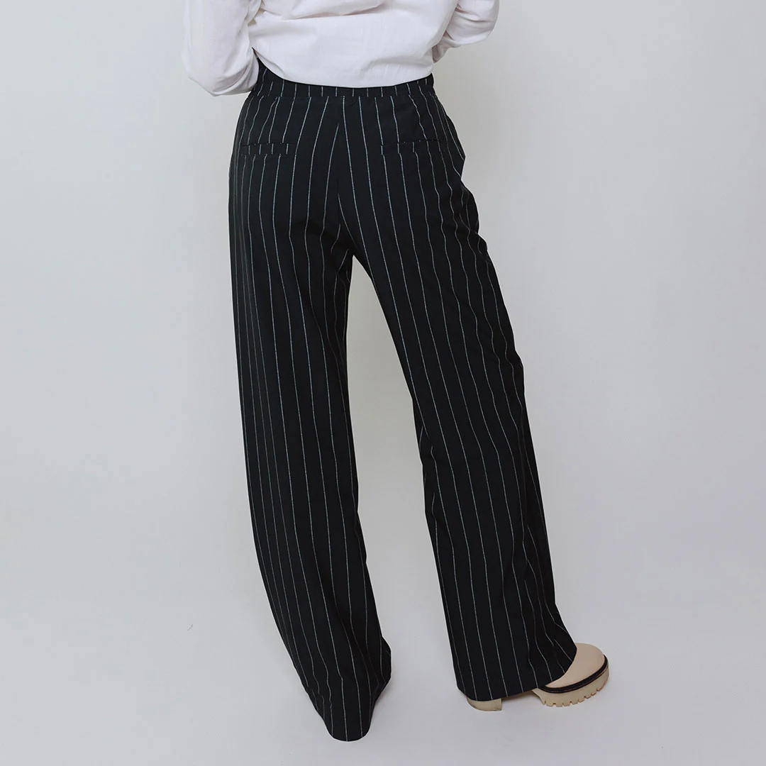 Audrey Trouser, Navy Pinstripe - Image 9