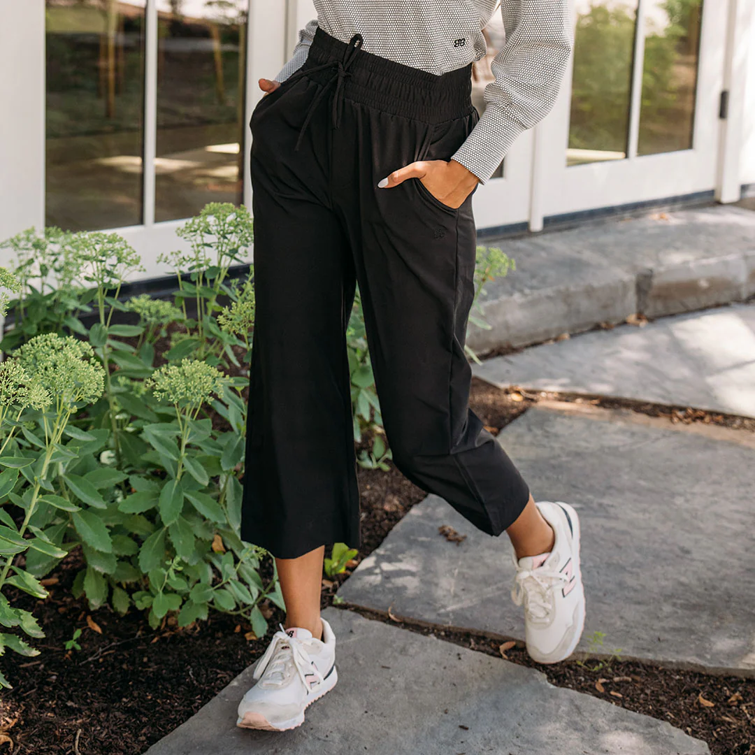 Audrey Wide Leg Pants, Black - Image 8