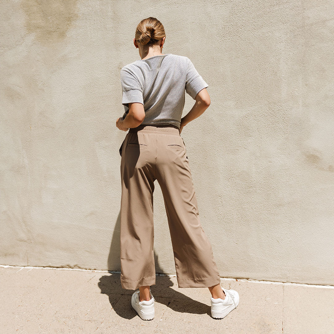 Audrey Wide Leg Pants, Chestnut - Image 4