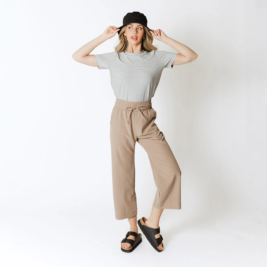 Audrey Wide Leg Pants, Chestnut - Image 5