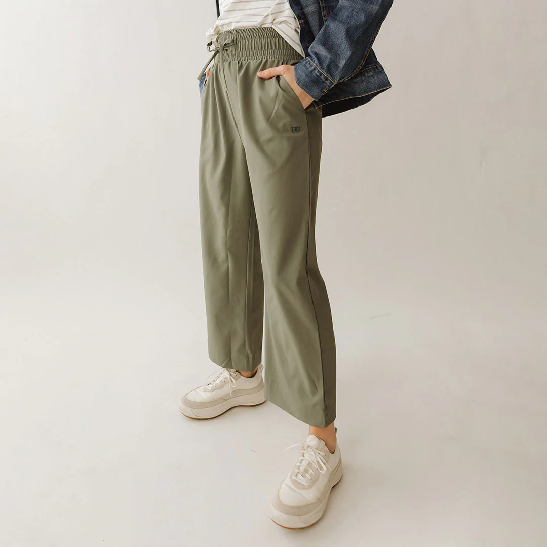 Audrey Wide Leg Pants, Olive - Image 4