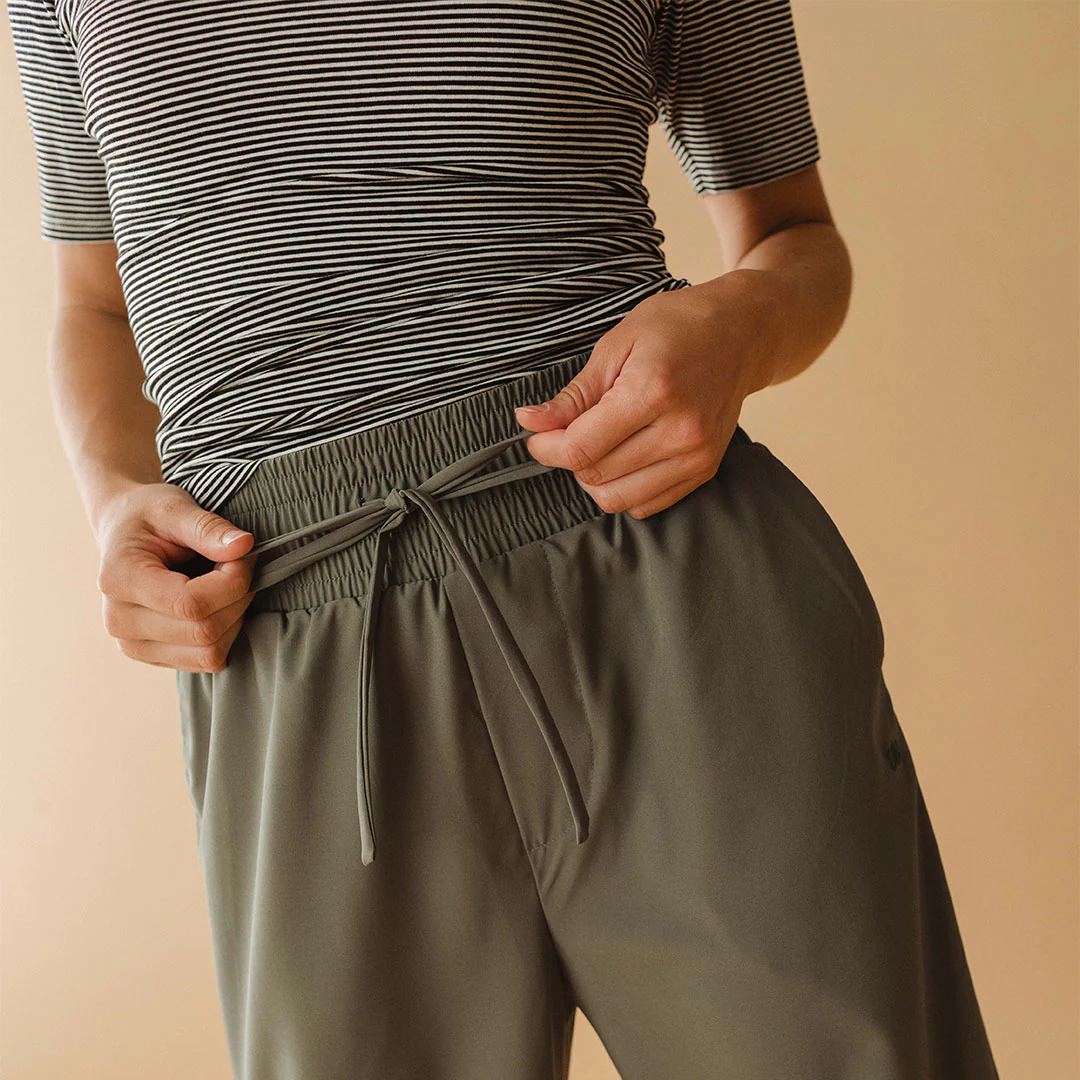Audrey Wide Leg Pants, Olive - Image 8