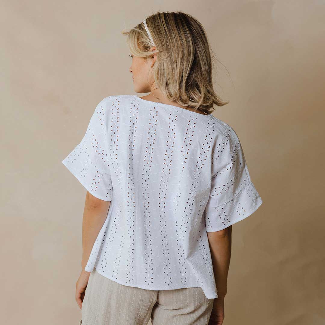 Baby Doll Blouse, White - Image 6