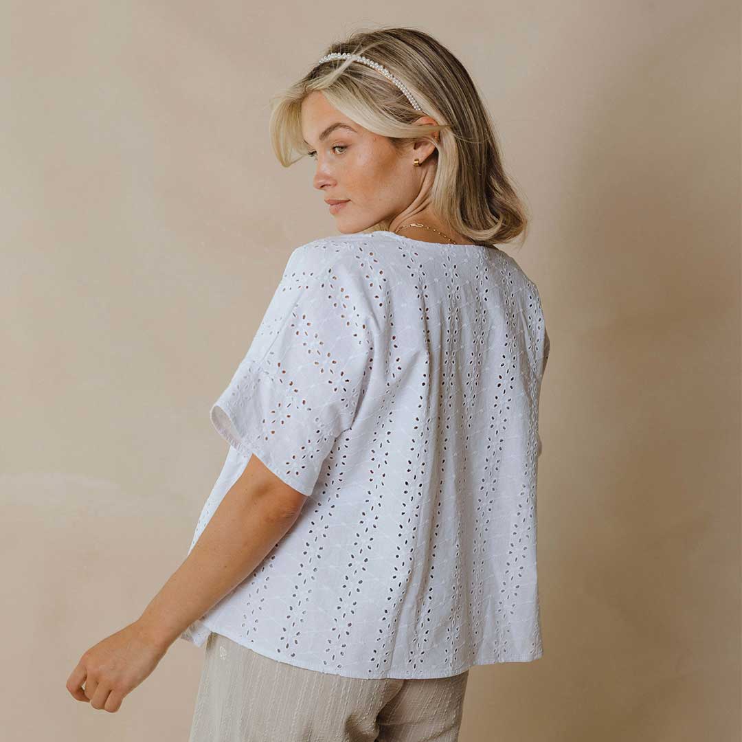 Baby Doll Blouse, White - Image 7