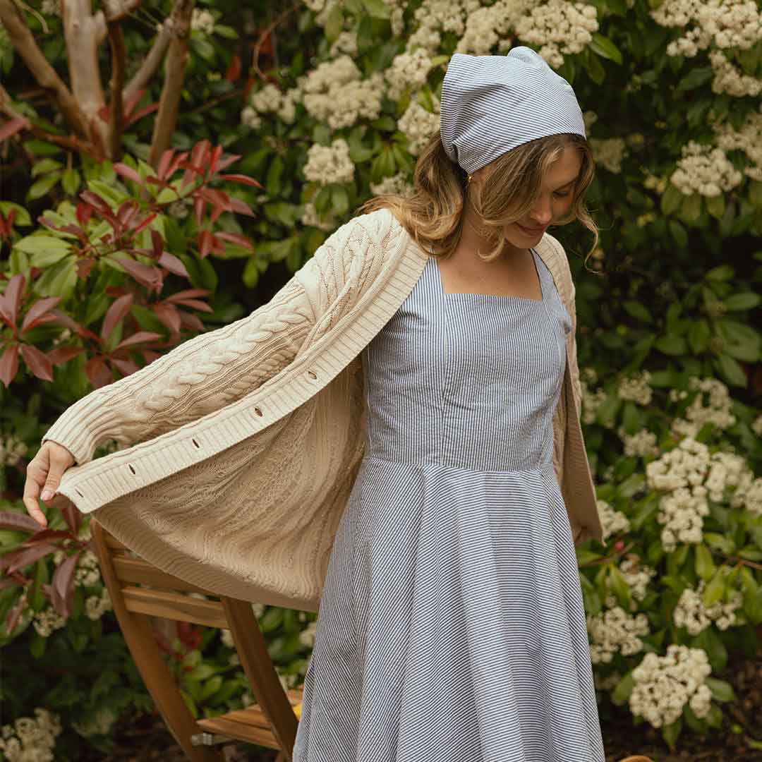 Bandana, Navy Seersucker - Image 2