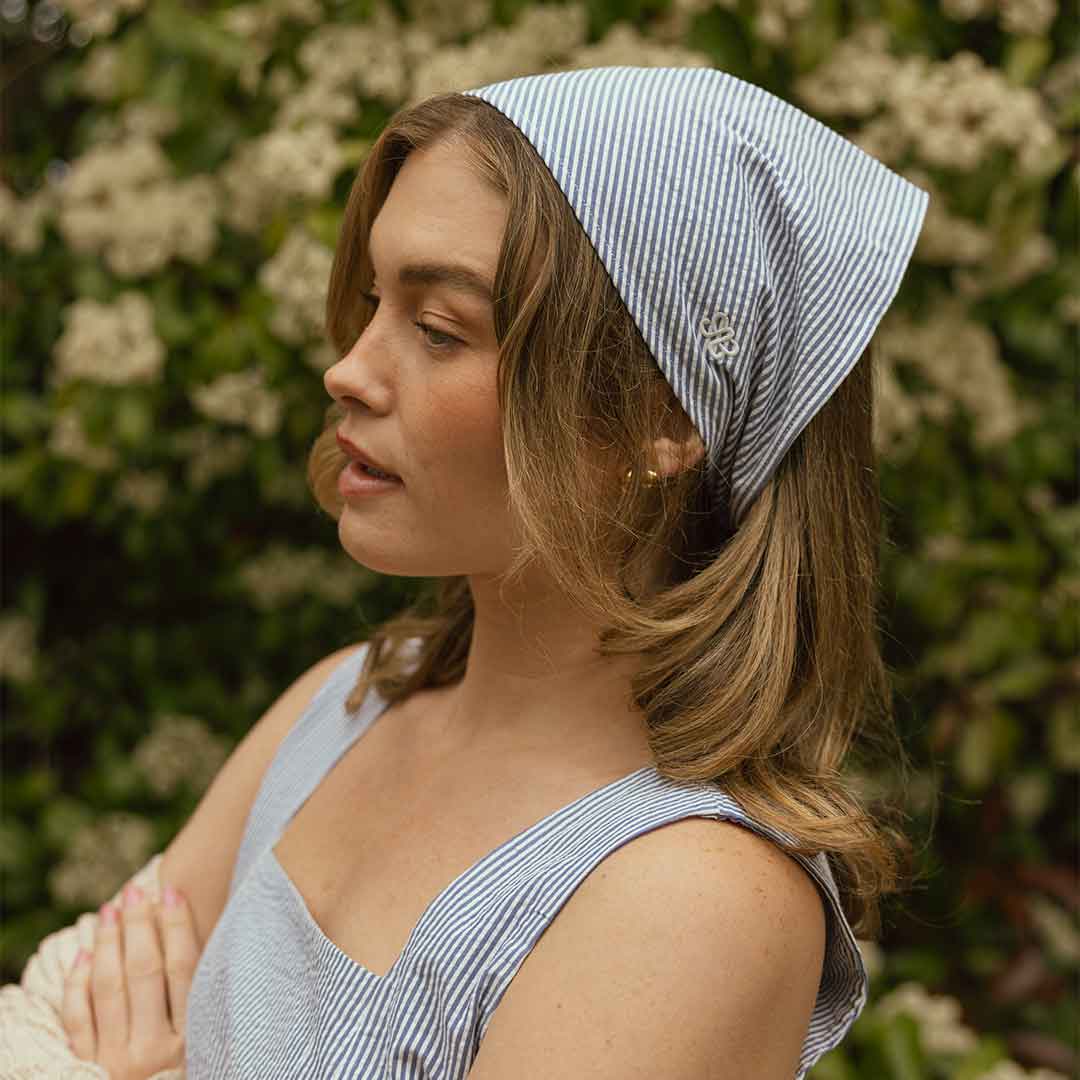 Bandana, Navy Seersucker - Image 5