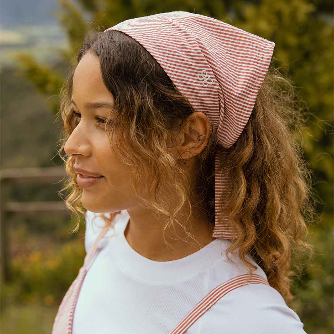 Bandana, Red Seersucker - Image 3