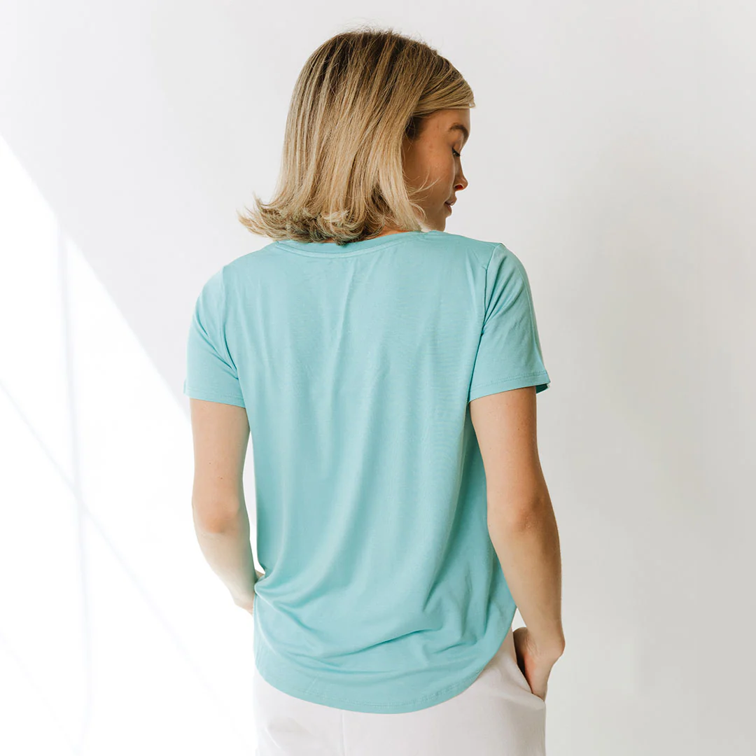Basic Tee, Aqua - Image 4