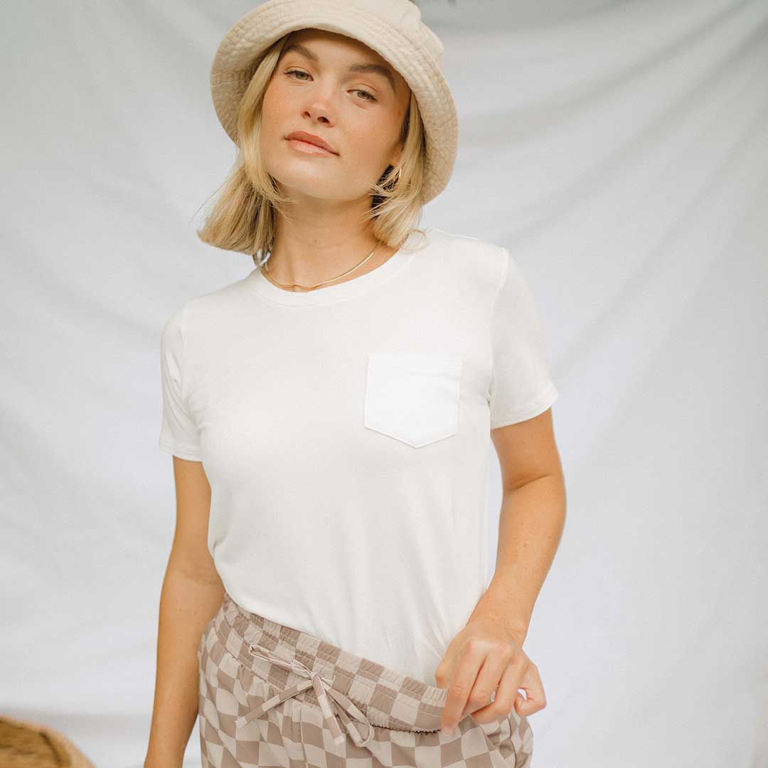 Basic Tee, Bamboo Ivory - Image 5