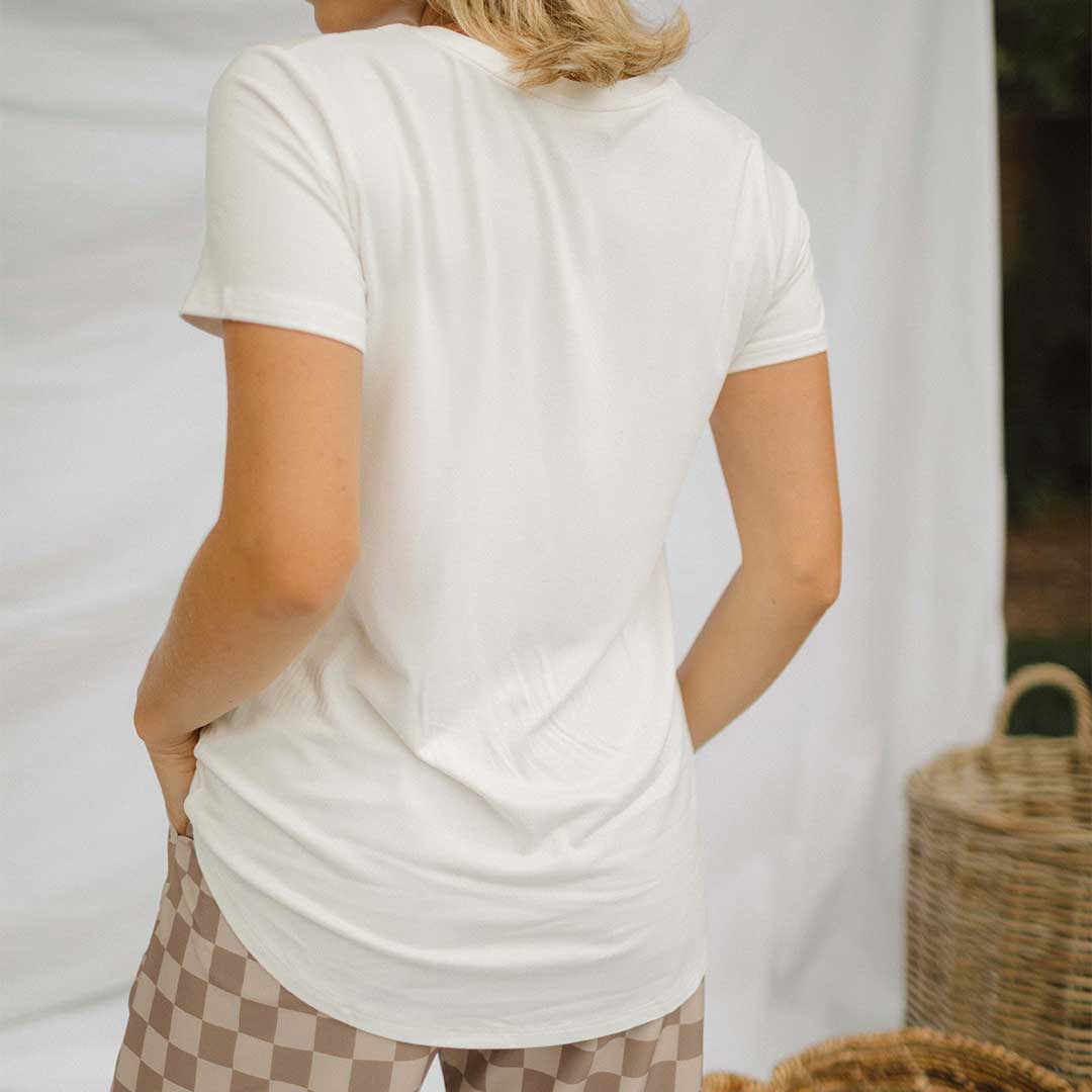 Basic Tee, Bamboo Ivory - Image 8