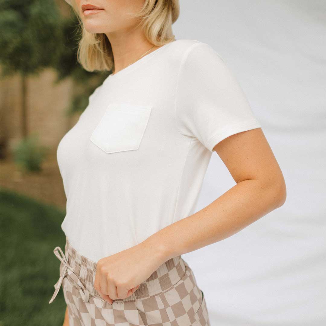 Basic Tee, Bamboo Ivory - Image 9