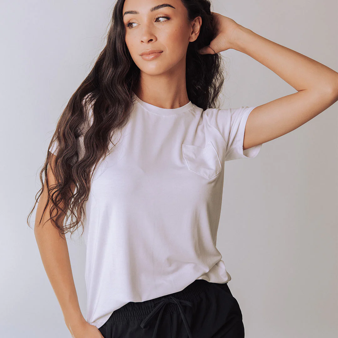 Basic Tee, Bamboo White - Image 4