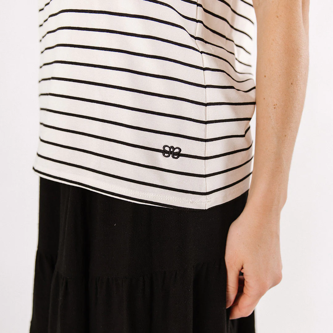 Basic Tee, Black Venice Stripe - Image 5