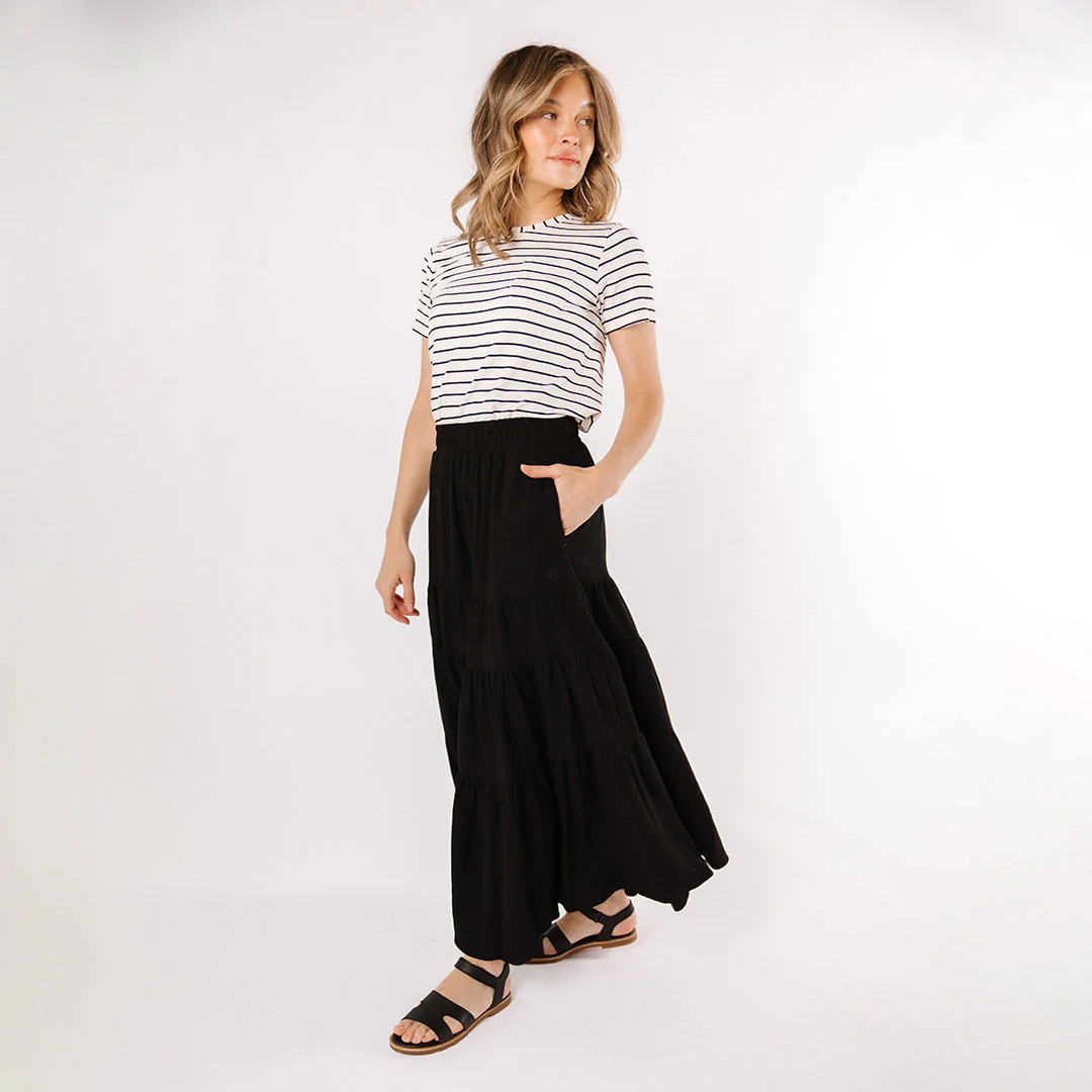 Basic Tee, Black Venice Stripe - Image 6