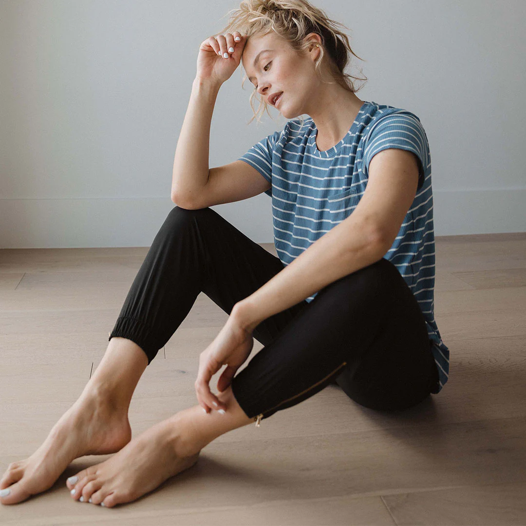 Basic Tee, Blue Venice Stripe - Image 4