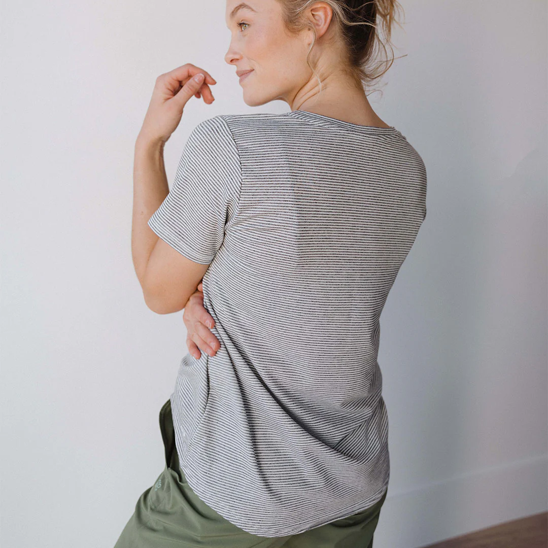 Basic Tee, Grey Micro Stripe - Image 5