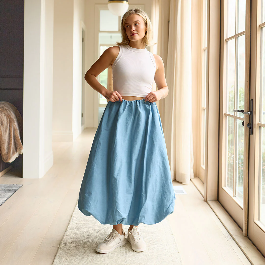 Betty Bubble Skirt, Chambray - Image 5