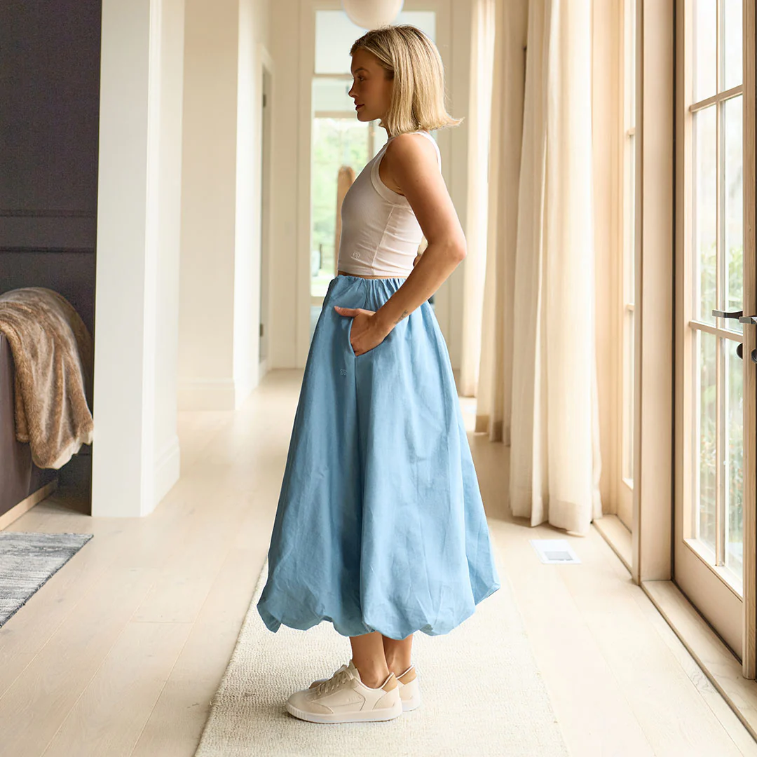 Betty Bubble Skirt, Chambray - Image 6