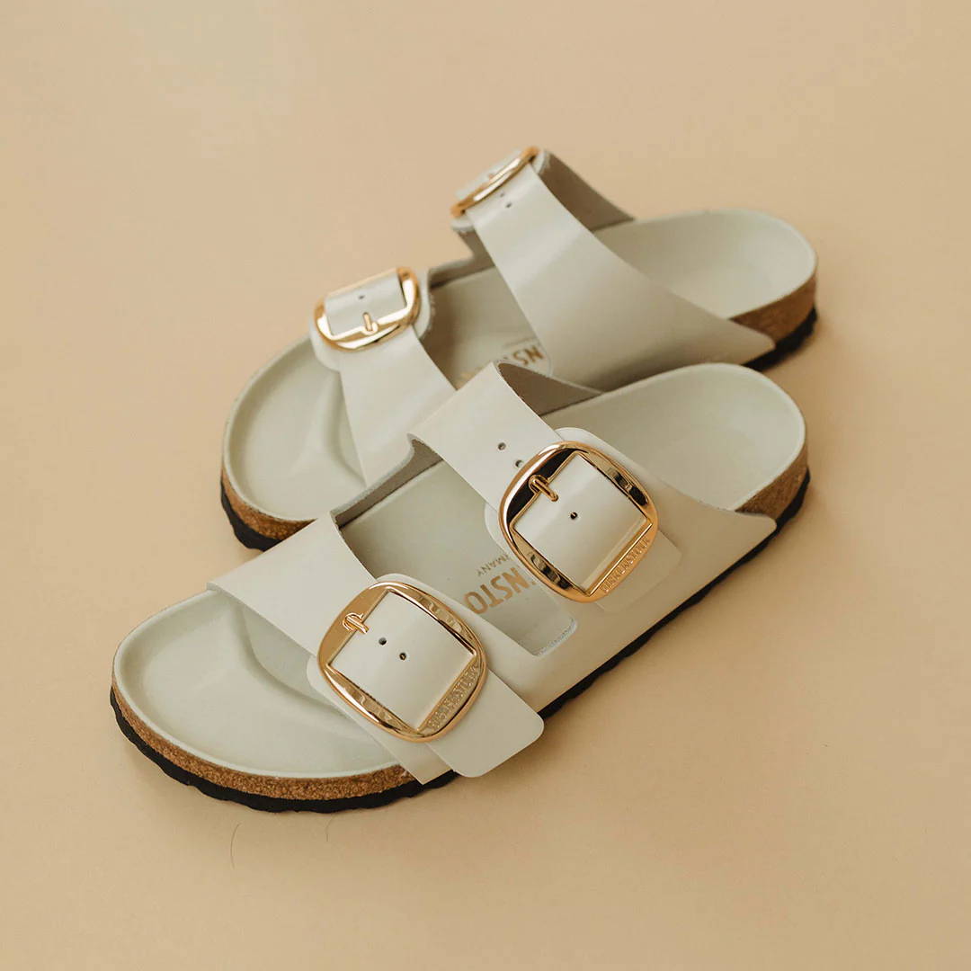 Birkenstock Arizona Big Buckle-High Shine Ecru - Image 2