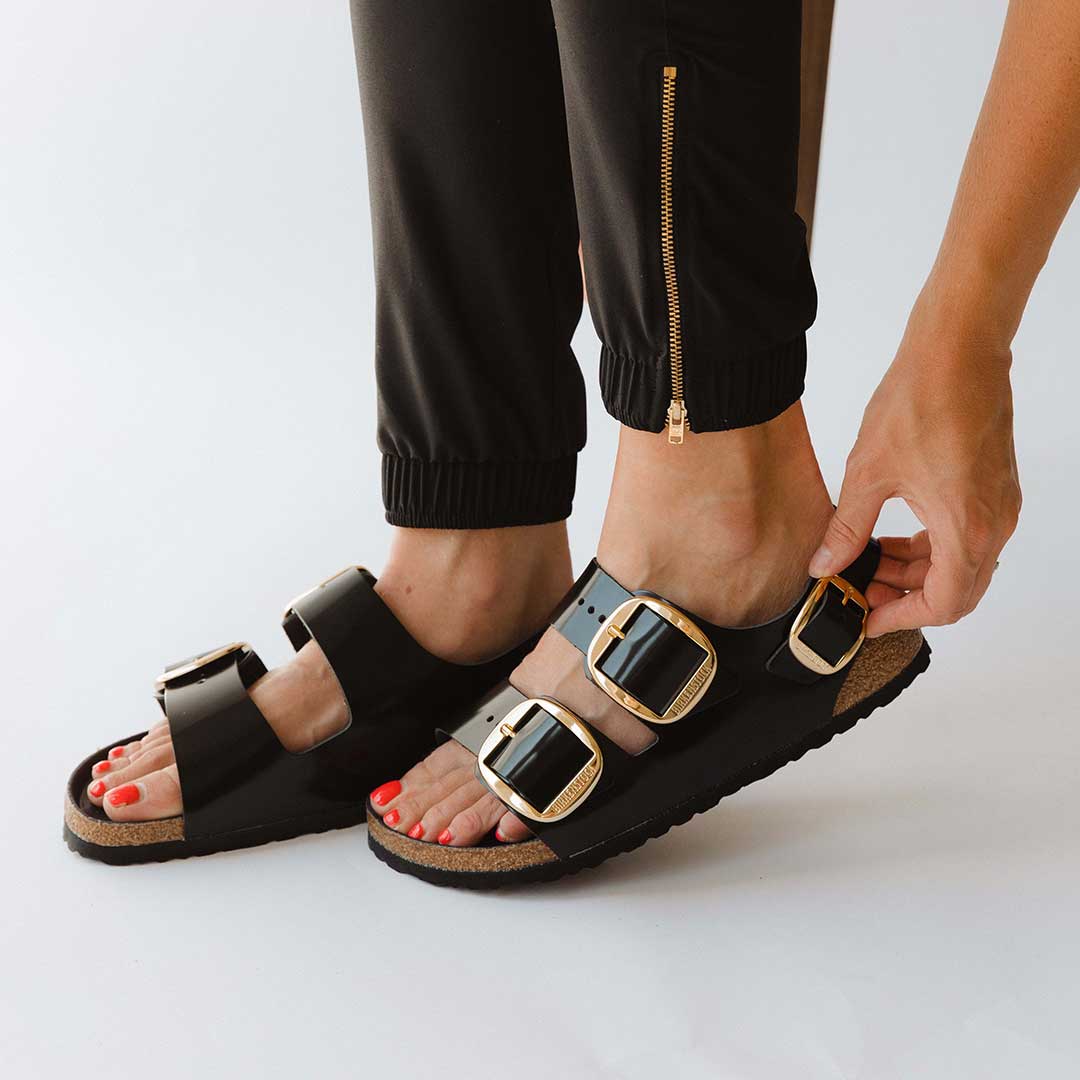 Birkenstock Milano Big Buckle-High Shine Black - Image 2