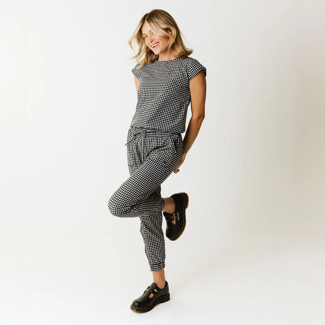Black Check Jumpsuit - Image 3