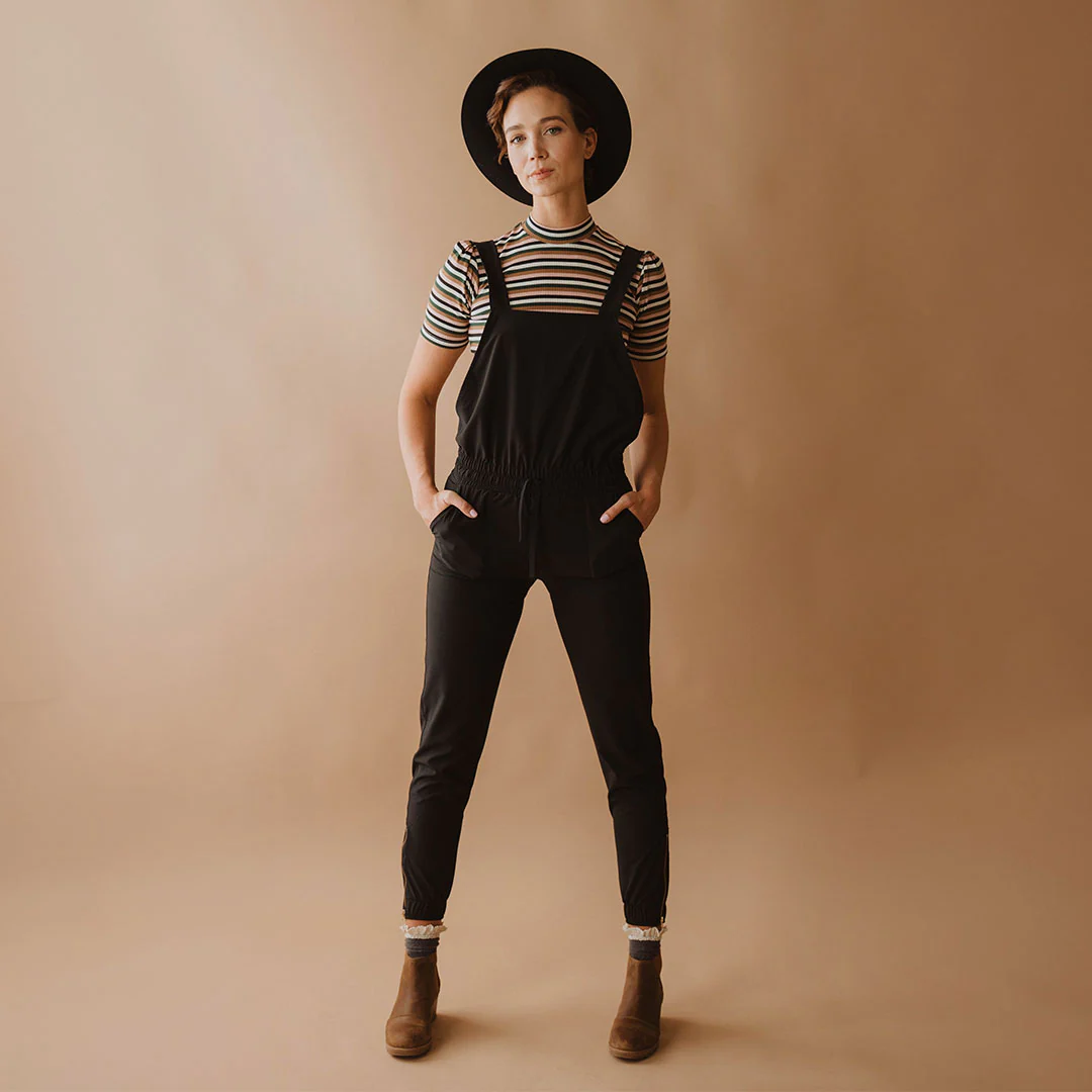 Black Classic Overall Jumpsuit - Image 9