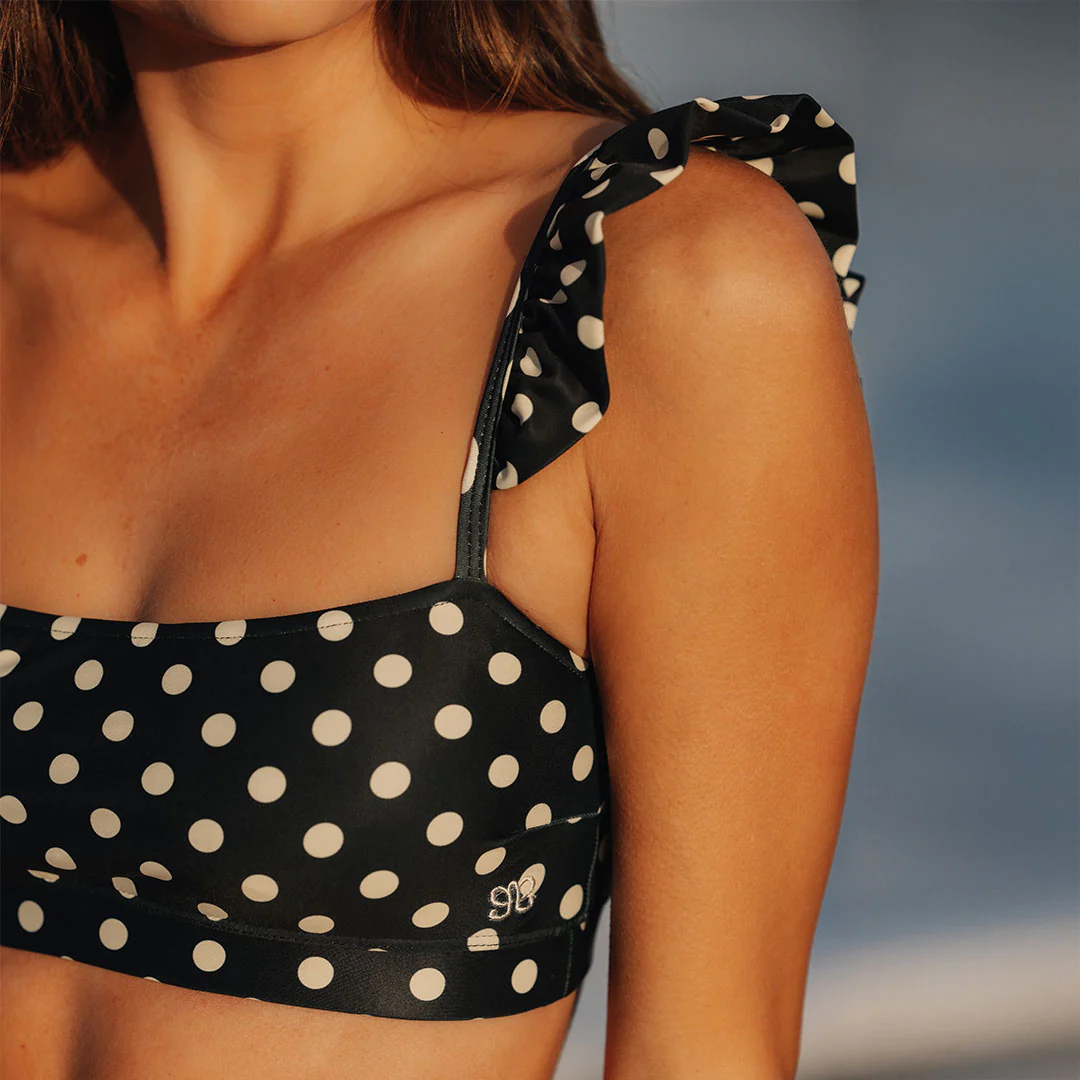 Black Polka Dot Bella Crop Top - Image 3