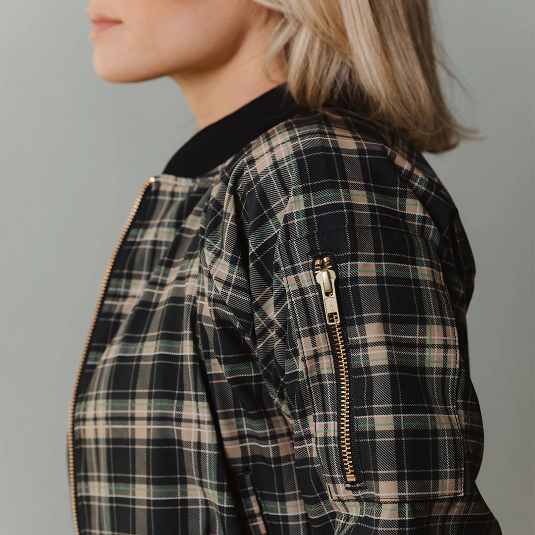 Bonnie Plaid Bomber Jacket - Image 4