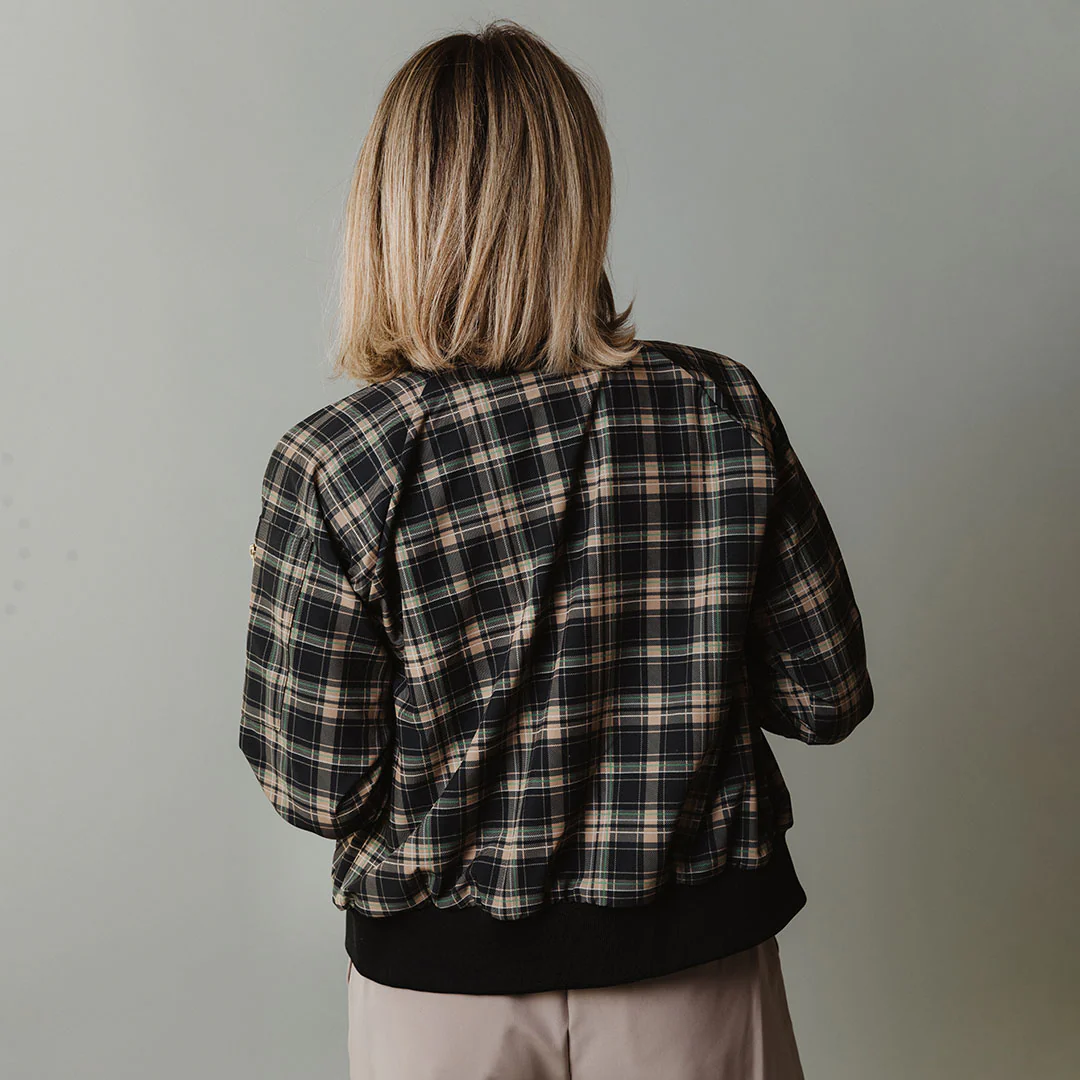 Bonnie Plaid Bomber Jacket - Image 6