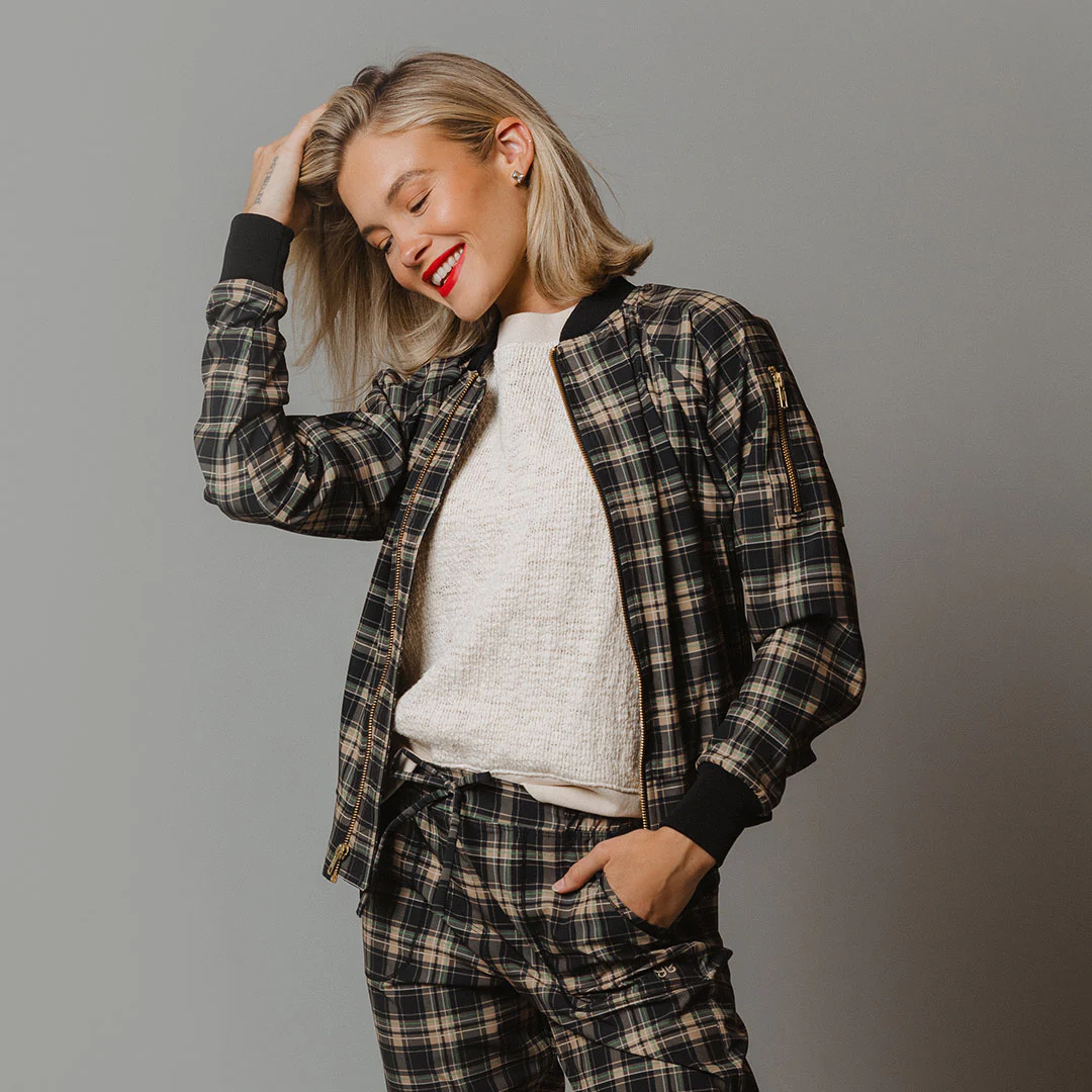 Bonnie Plaid Bomber Jacket - Image 7