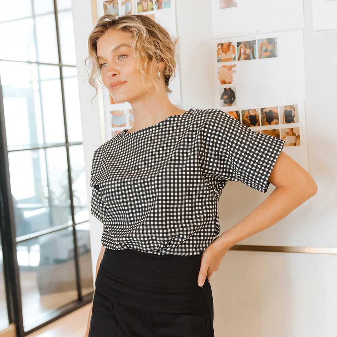 Boss Tee, Black Check - Image 10