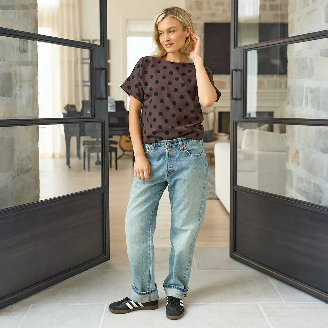 Boss Tee, Black Cocoa Dot - Image 3