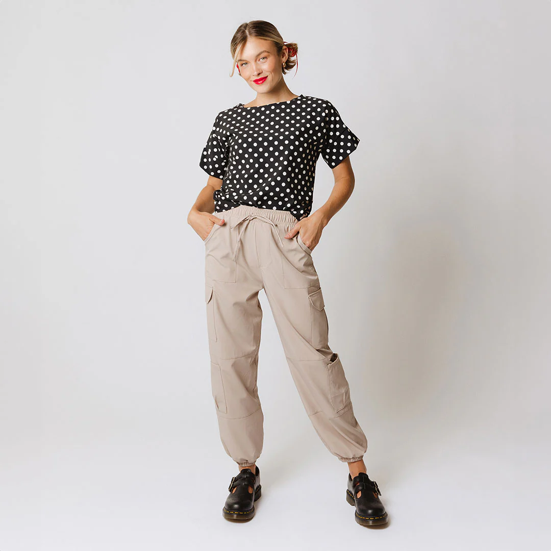 Boss Tee, Black Polka Dot - Image 4